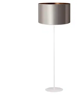 Lampy   - Stojací lampa CANNES 1xE27/15W/230V 45 cm stříbrná/měděná/bílá 