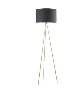 Stojací lampy se stínítkem ZUMALINE A4001-BK CARA stojací lampa černá