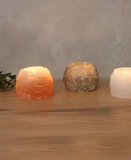 Solné lampy Wagner Life Set držáků čajových svíček Rock Trio solný krystal