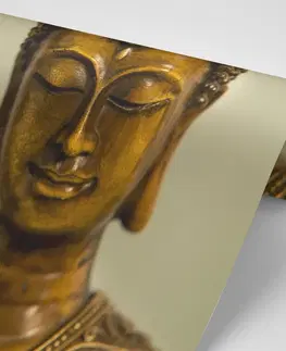 Tapety Feng Shui Fototapeta bronzová hlava Budhy