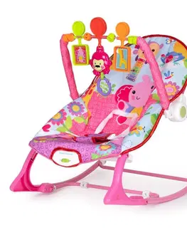 Hračky Dětské houpací křeslo ECOTOYS v růžové barvě 3v1