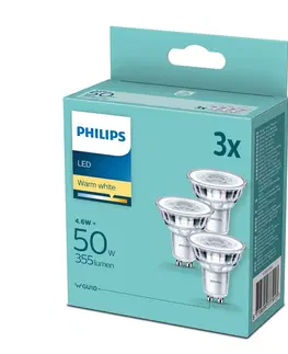 LED žárovky Philips Philips LED reflektor GU10 4,6W 2.700 K, set 3ks