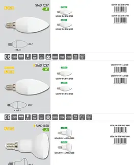 LED žárovky Ecolite LED mini svíčka E14, 5W, 2700K, 430lm LED5W-SV/E14/2700