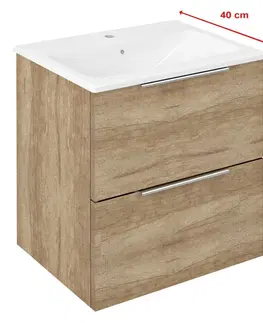 Koupelnový nábytek SAPHO CIRASA umyvadlová skříňka 48x54x39cm, dub alabama