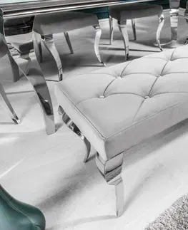 Lavice do jídelny LuxD Designová lavice Rococo, 170 cm, šedá