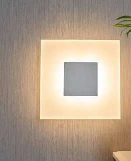 Nástěnná svítidla Lucande Čtvercové LED nástěnné světlo Berlind