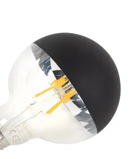 Zarovky E27 stmívatelná LED žárovka zrcadlová hlava G95 černá 550lm 2700K