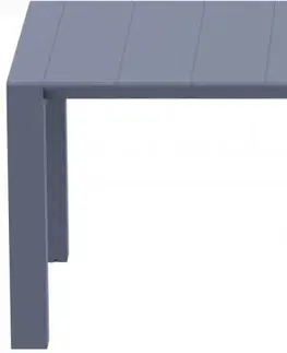Zahradní stolky Rozkládací zahradní stůl 260+40 cm Tmavě šedá