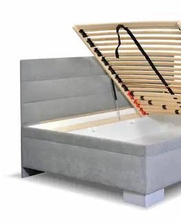 s úložným prostorem Čalouněná postel Niobe s bočním čelem a úložným prostorem, 120x210cm