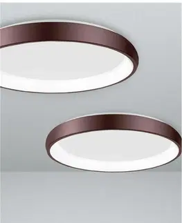 LED stropní svítidla Nova Luce Stmívatelné nízké LED svítidlo Albi v různých variantách - pr. 610 x 85 mm, 50 W, hnědá NV 8105612