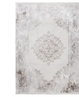 Moderní koberce Světle krémově šedý vintage designový koberec se vzory Šířka: 160 cm | Délka: 230 cm