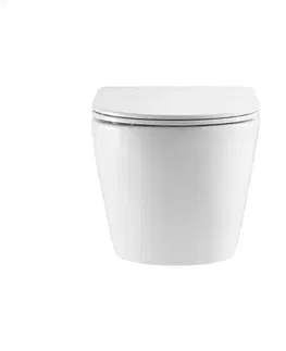 Koupelna MEREO WC závěsné kapotované, Smart Flush RIMLESS, 495x360x370, keramické, vč. sedátka CSS113S VSD82T1