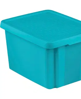Úložné boxy Curver Úložný box ESSENTIALS s víkem 26 l, modrá 