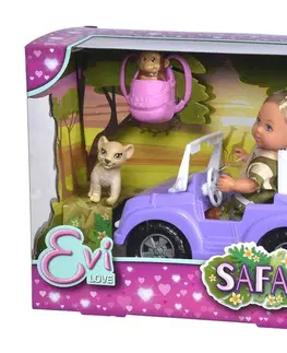 Hračky panenky SIMBA - Panenka Evička safari s autem