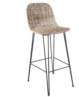 Barové židle Ratanová barová stolička - 40 * 40 * 93 cm Clayre & Eef 5Y0409