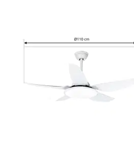 Stropní ventilátory se světlem Starluna Starluna Kajima LED stropní ventilátor, bílá