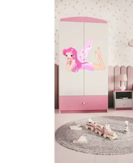 Dětský nábytek Kocot kids Dětská skříň Babydreams 90 cm víla s křídly růžová