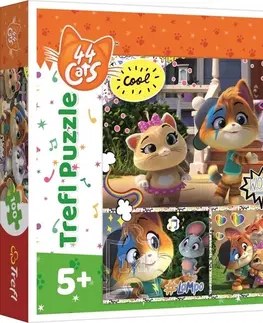 Hračky puzzle TREFL - Puzzle 100 - Tým skvělých přátel / Rainbow 44 cats
