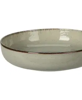 Talíře EH Porcelánový hluboký talíř pr. 20 cm, zelená