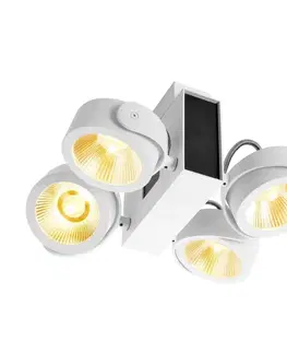 LED bodová svítidla SLV BIG WHITE TEC KALU CW LED vnitřní nástěnné a stropní nástavbové svítidlo, quad, bílá / černá, 24°, 3000K 1001434