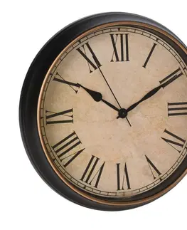 Hodiny DekorStyle Nástěnné hodiny Vintage 35 cm hnědé