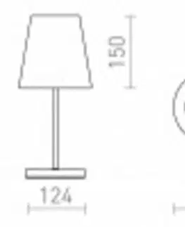 Lampy na noční stolek RED - DESIGN RENDL RENDL NYC/CONNY 15/15 stolní Polycotton bílá/nikl 230V E27 7W R14048