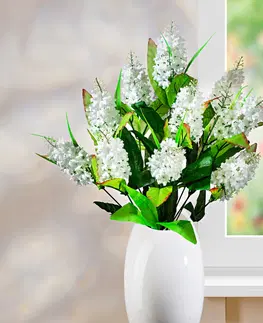 Květinové dekorace Kytice šeříku, bílá