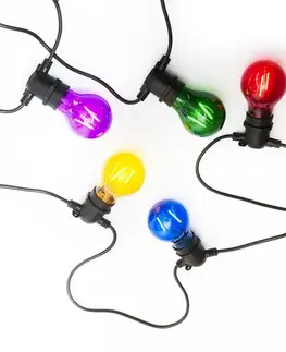 LED řetězy Exihand PÁRTY řetěz LO-3455 s barevnými žárovkami party10.barevna