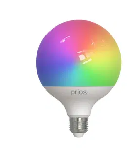 SmartHome LED ostatní žárovky PRIOS Prios LED E27 žárovka G125 9W RGBW WLAN matná 2ks