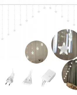 Vánoční řetězy a lamety MULTISTORE Vánoční světelný LED řetěz Stars 400 cm studená bílá