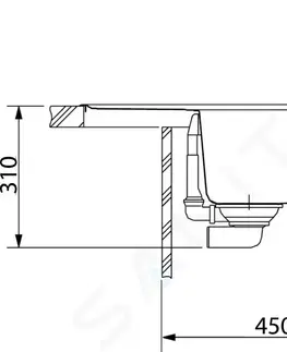 Kuchyňské dřezy FRANKE Basis Fragranitový dřez BFG 611-62, 620x500 mm, onyx 114.0285.105