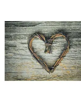 Rohožky Šedá podlahová rohožka srdce z větviček Heart Twig - 75*50*1cm Mars & More RARMHTW