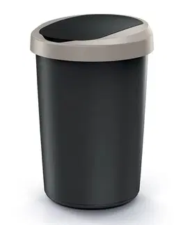 Odpadkové koše Prosperplast Odpadkový koš COMPACTO 40 L černý/hnědý