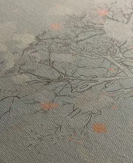 Obrazy stromy a listy Obraz kreslený podzimní strom