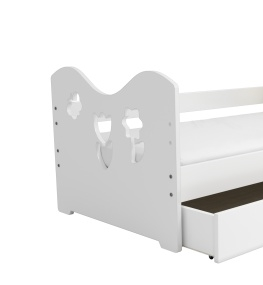 Postele Dětská postel ORTLER 80x160 typ 2, bílá čela + bílé boky