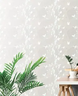 Samolepící tapety Samolepící tapeta krásné motýly na šedém pozadí