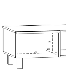 Konferenční stolky Konferenční stolek DZENGAL 2D, dub sonoma/bílá, 5 let záruka
