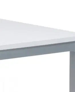 Jídelní stoly Jídelní stůl 110x70 cm, MDF bílá / šedý lak GDT-202 WT Autronic