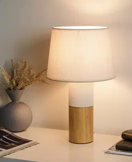 Stolní lampy Pauleen Pauleen Woody Elegance stolní lampa, dřevo/textil