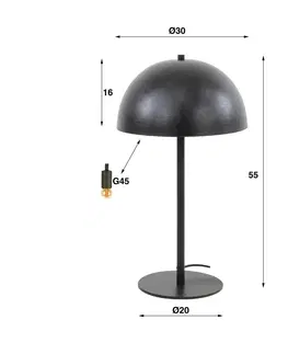 Stolní lampy ZIJLSTRA Stolní lampa Sicari z kovu, černá