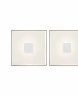 Vestavná svítidla do stěny PAULMANN LumiTiles LED dlaždice čtvercová 2ks sada IP44 100x10mm 230/12V 2x0,8W 2700K bílá umělá hmota/hliník