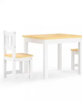 Dětské stoly a židle Dětský set 3 ks Dekorhome Šedá