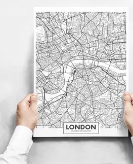 Moderní obrazy Sada obrazů - Map Of London II