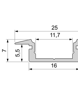 Profily Light Impressions Reprofil T-profil plochý ET-01-10 stříbrná mat elox 2000 mm 975021