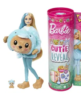 Hračky panenky MATTEL - Barbie Cutie Reveal Barbie V Kostýmu - Medvídek V Modrém Kostýmu Delfína