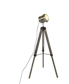 Stojaci lampy Chytrá stojací lampa stativ dřevo se studiovým reflektorem včetně WiFi B35 - Braha