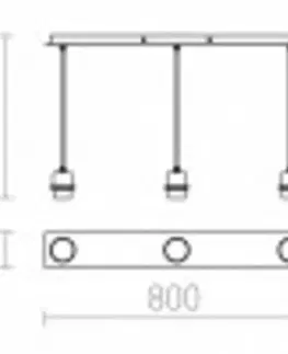 Moderní závěsná svítidla RED - DESIGN RENDL RENDL MORE 80 stropní závěsná základna matný nikl 230V E27 3x42W R11776