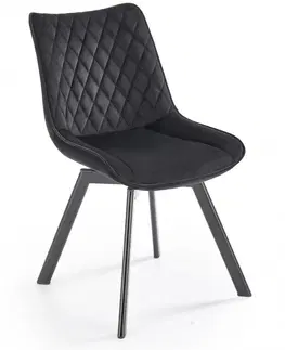 Jídelní sety Otočná jídelní židle K520 Halmar Černá