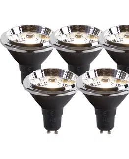 Zarovky Sada 5 LED žárovek AR70 GU10 6W 2000K-3000K stmívatelných na zahřátí
