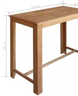 Barové stolky Barový stůl hnědá Dekorhome 120x60 cm